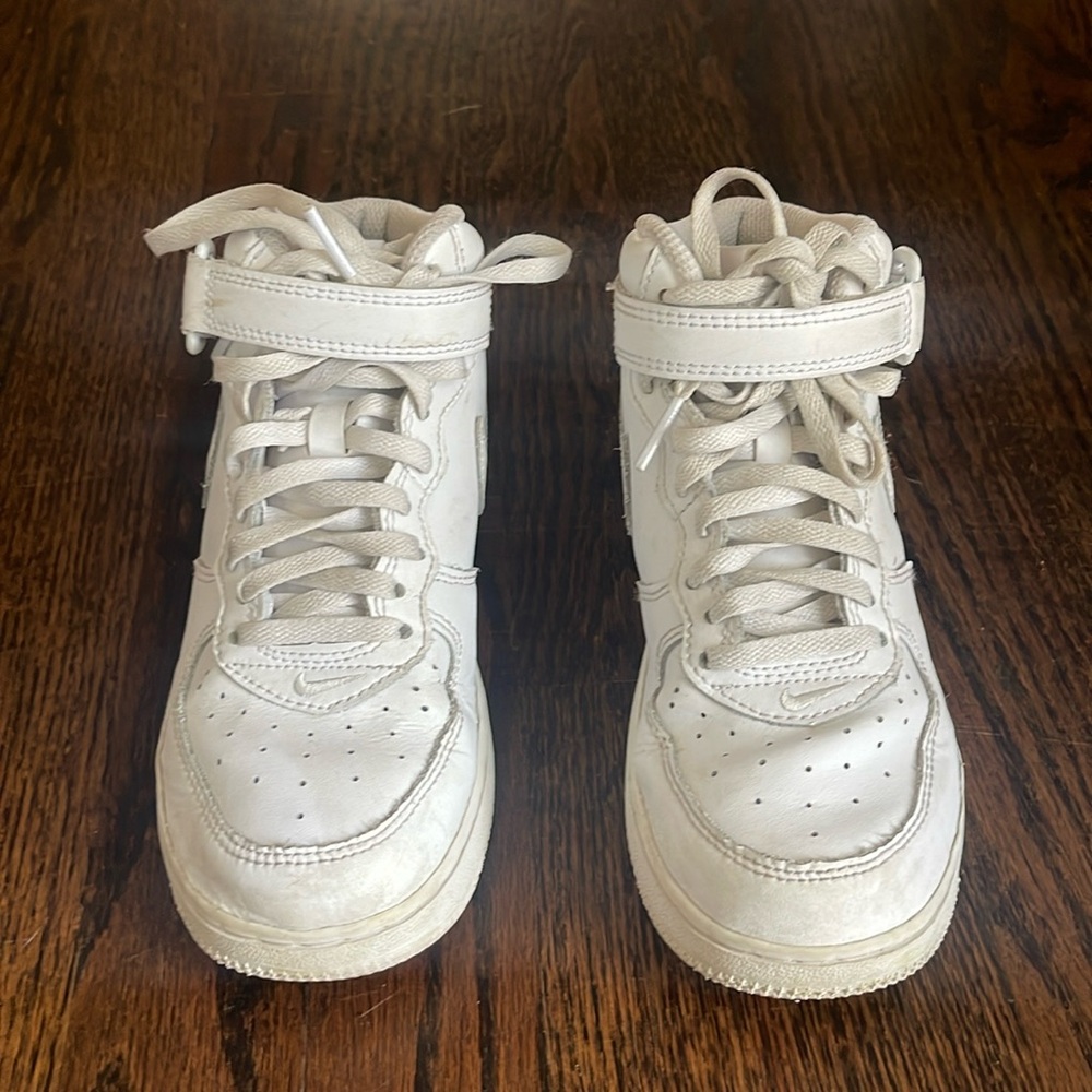 Nike Kids High-Top White Sneakers